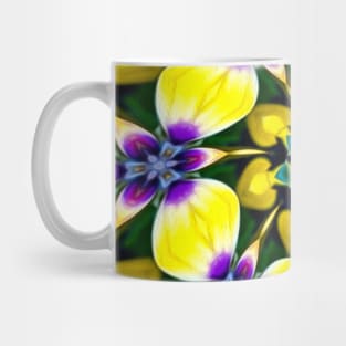 Yellow and Purple Daisy Pattern Mug